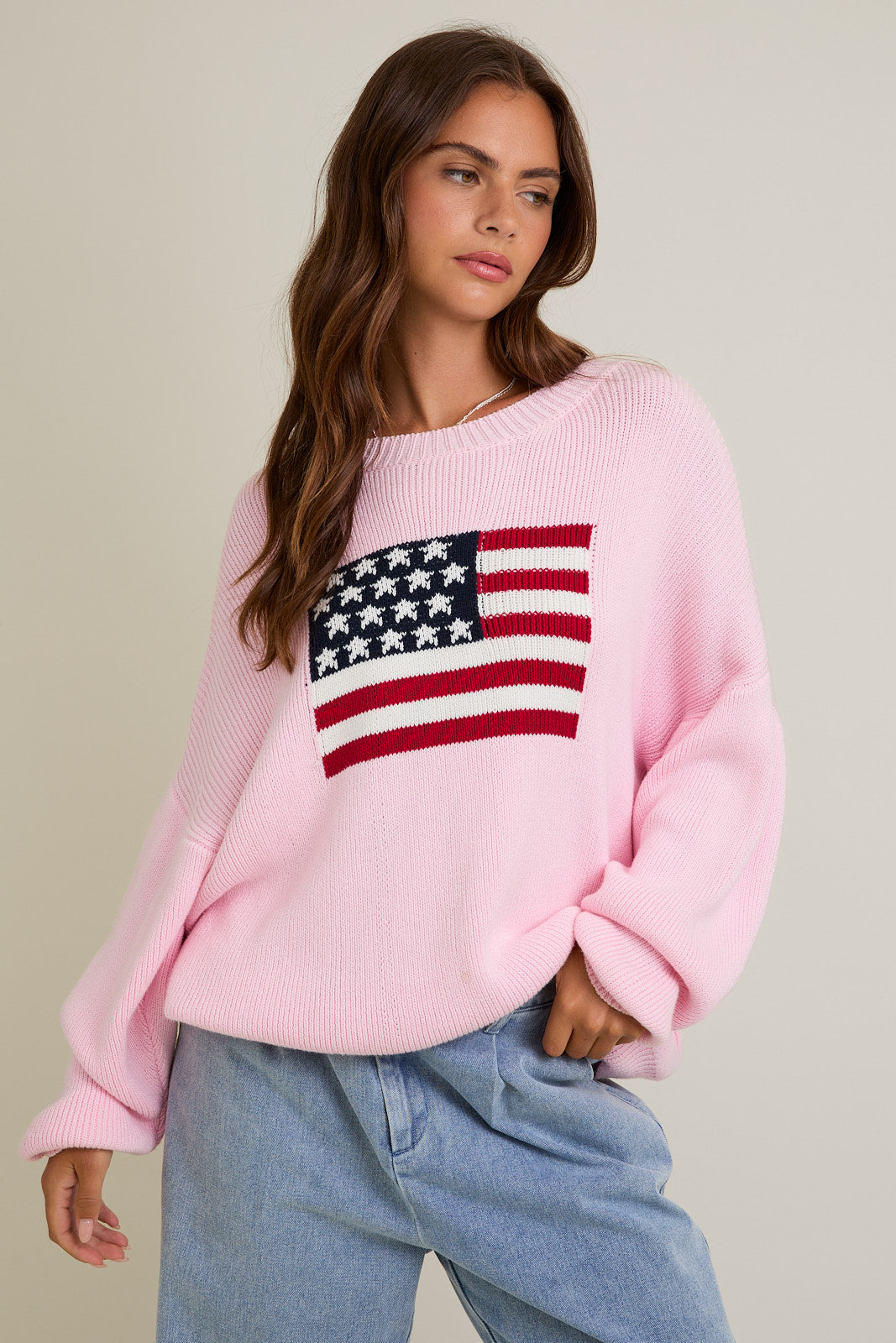 All American Cozy Knit Sweater (PRE-ORDER: AVAILABLE TO SHIP 5/7)