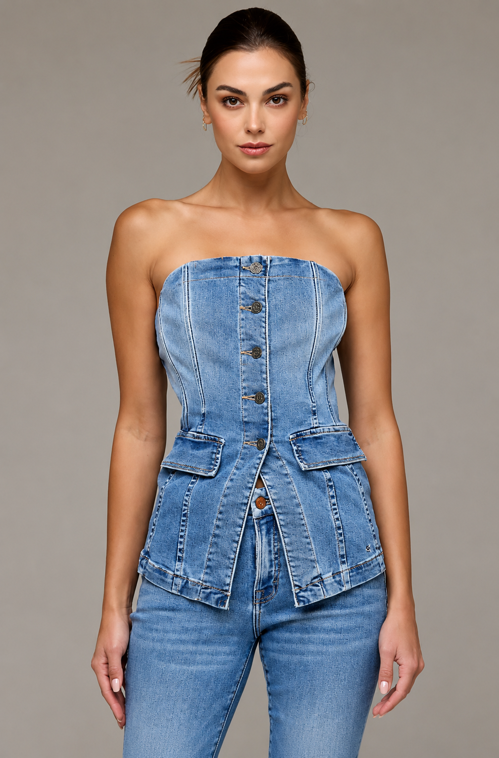Denim Darling Peplum Top