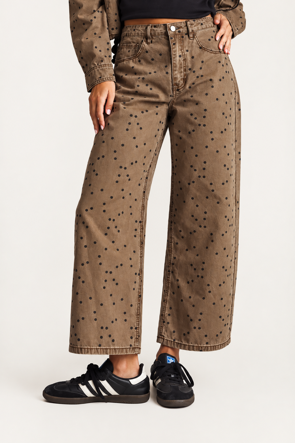 The Piper Polka Dot Barrel Pants