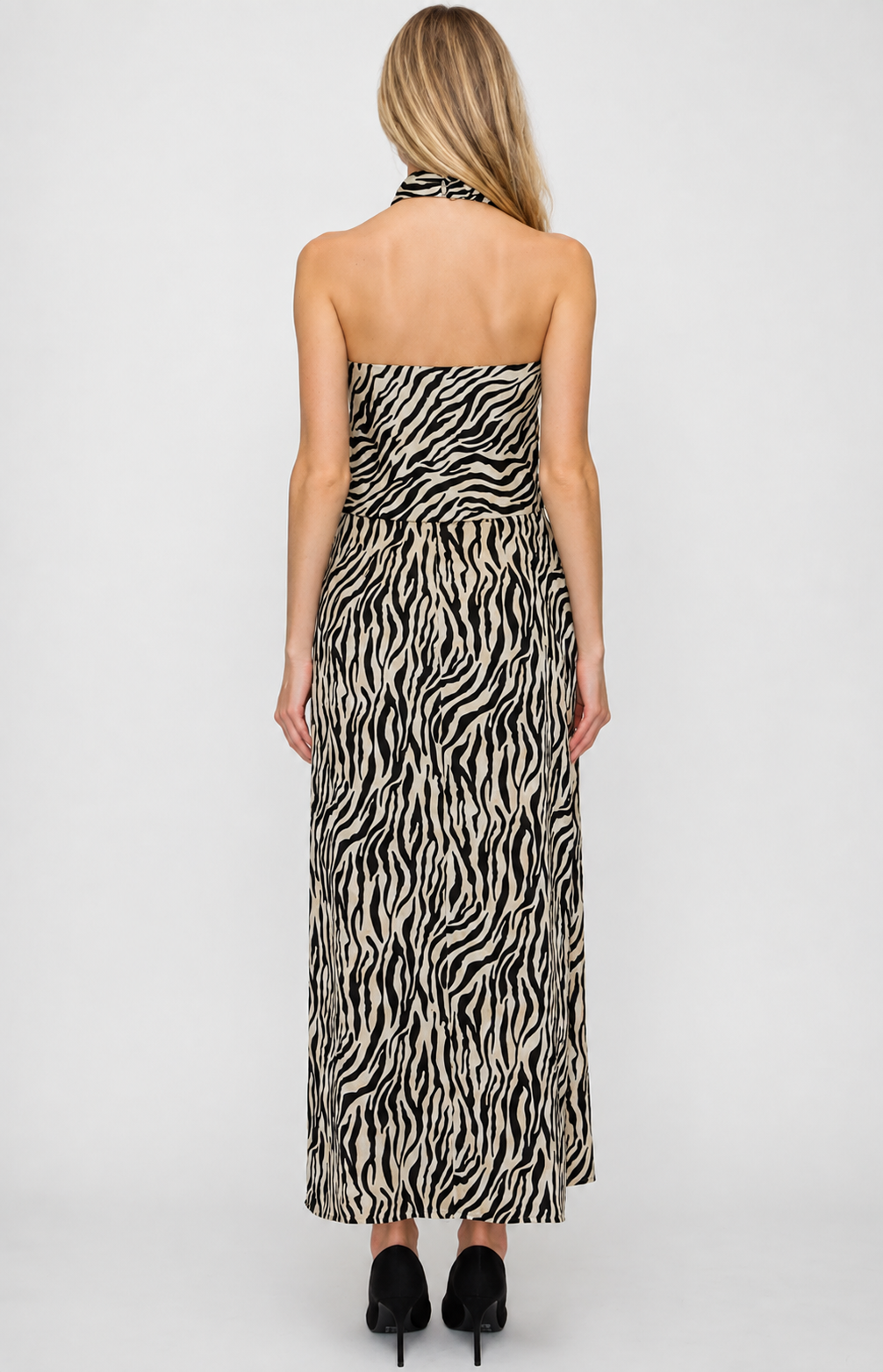 Safari Sunset Midi Satin Skirt