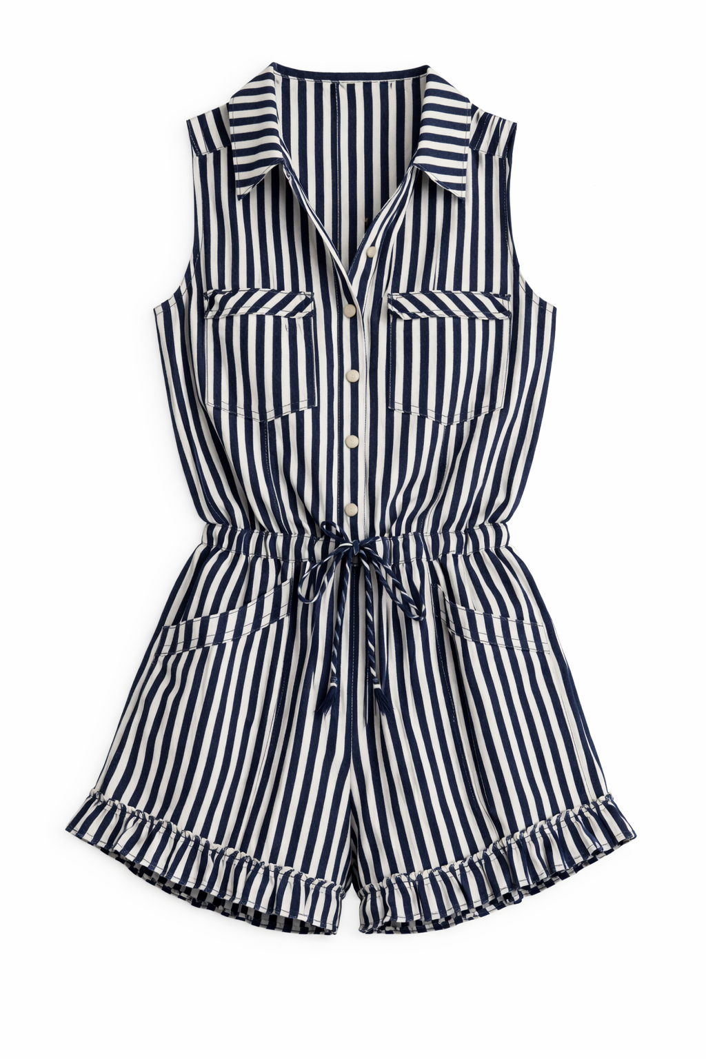 Seaside Stroll Striped Romper
