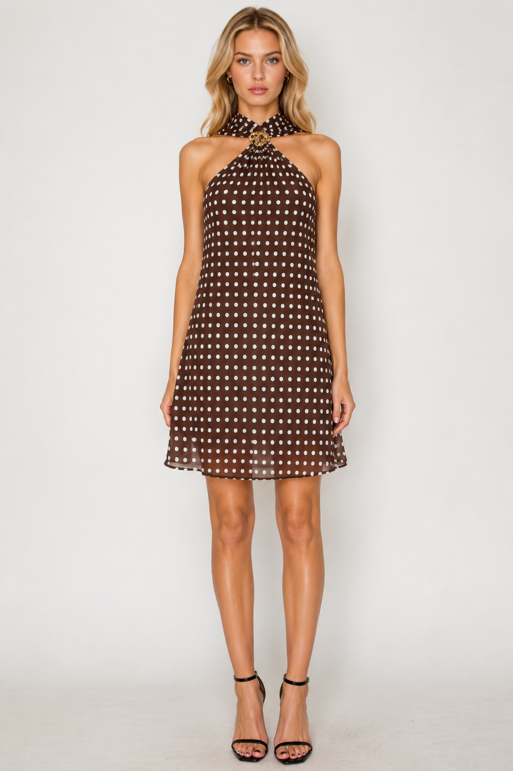 Espresso Polka Dot Mini Dress