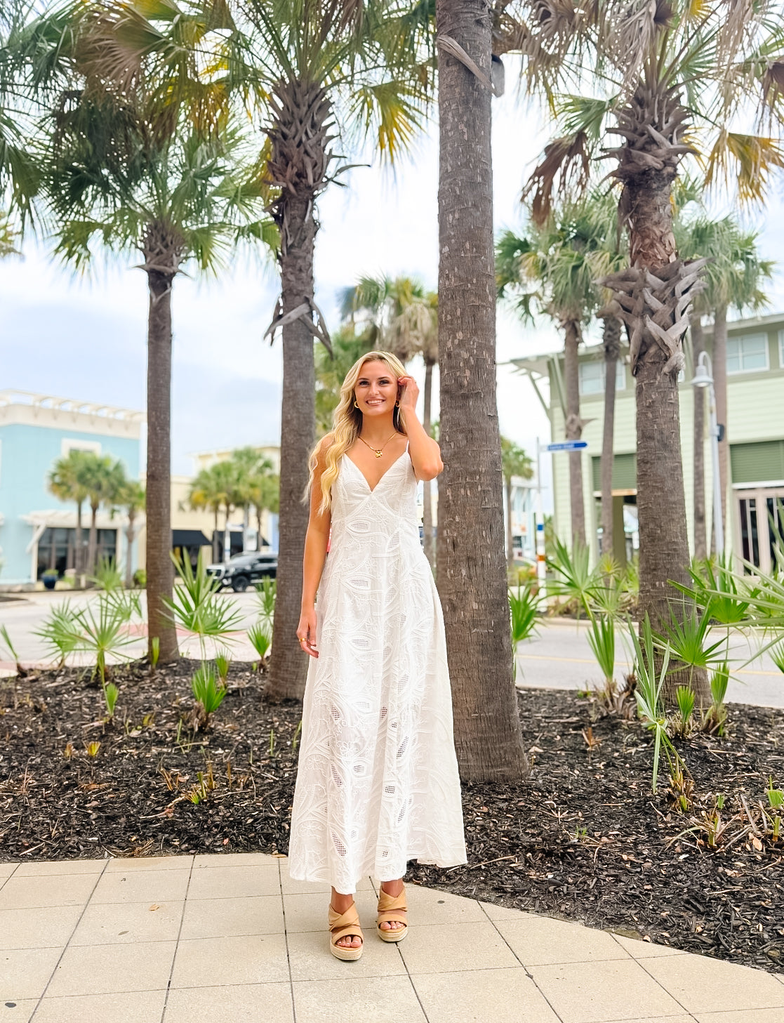 Lace Garden Midi Dress
