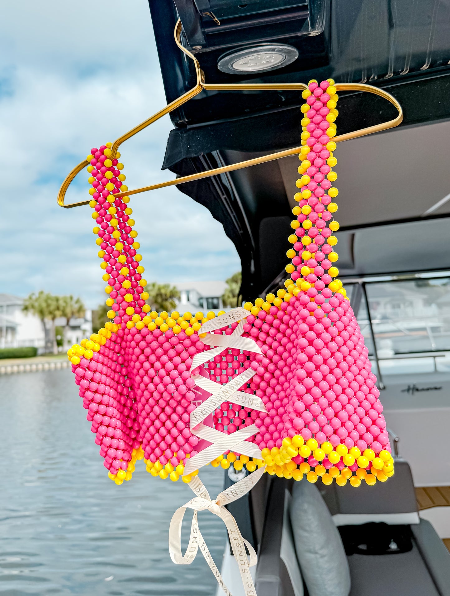 Retro Beaded Crop Top