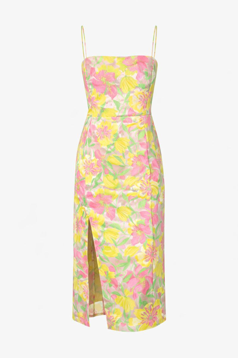 Always In Bloom Jacquard Midi Dress