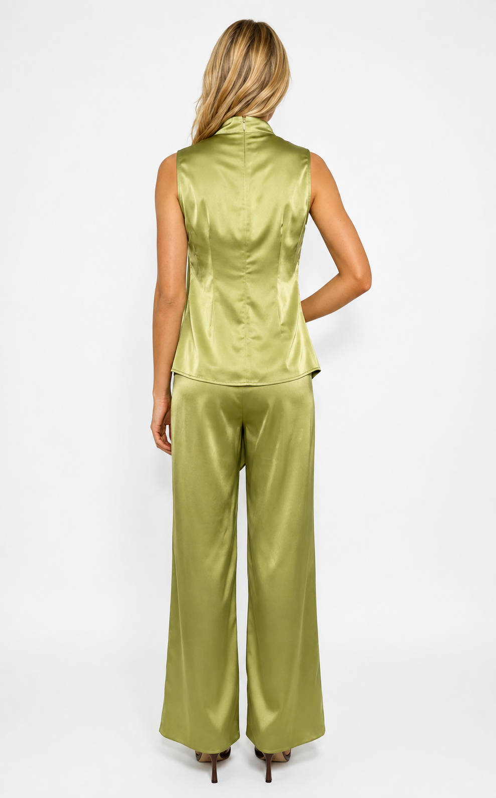 Olive Allure Drape Blouse