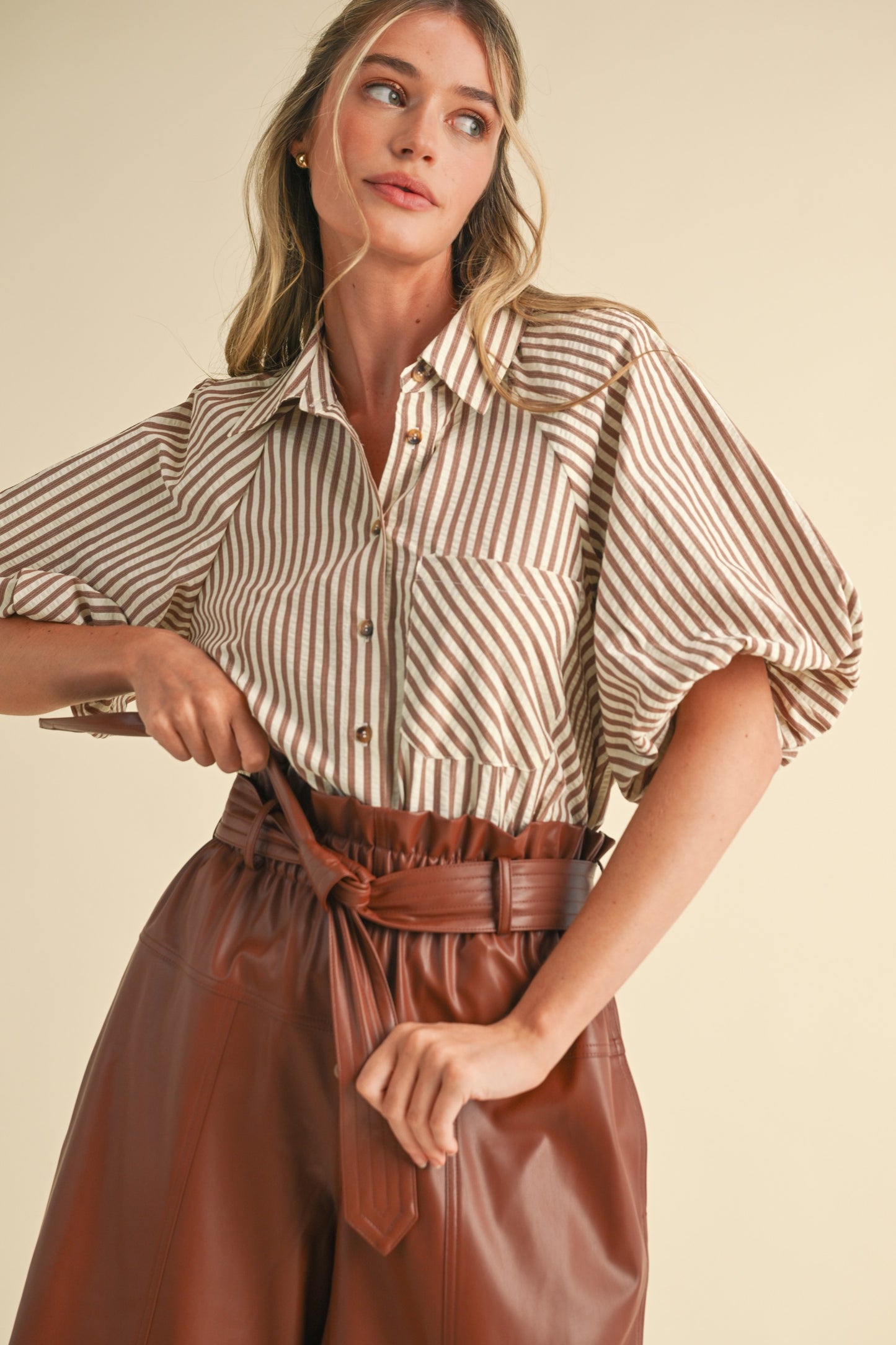 Espresso Lane Blouse - PREORDER (AVAILABLE TO SHIP 7/3)