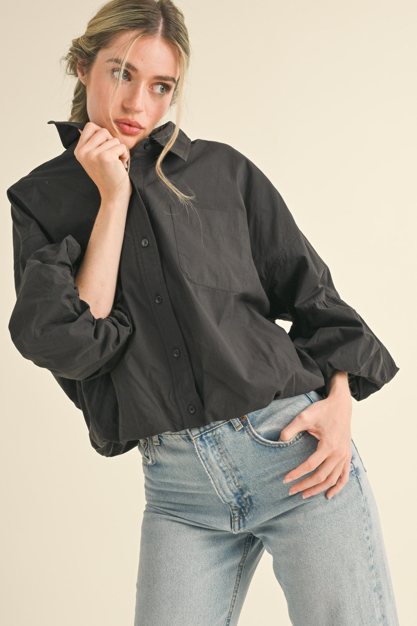 Betty Black Blouse