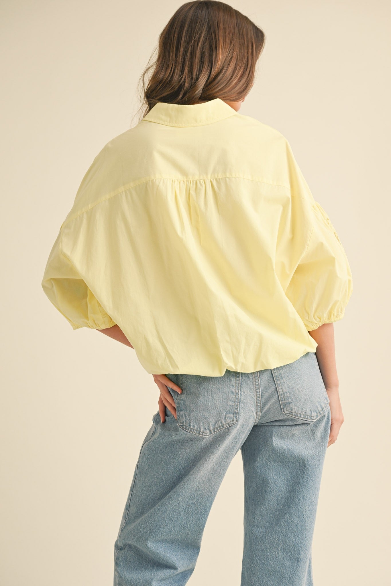 Lemon Drop Eyelet Blouse - PREORDER (AVAILABLE TO SHIP 7/3)