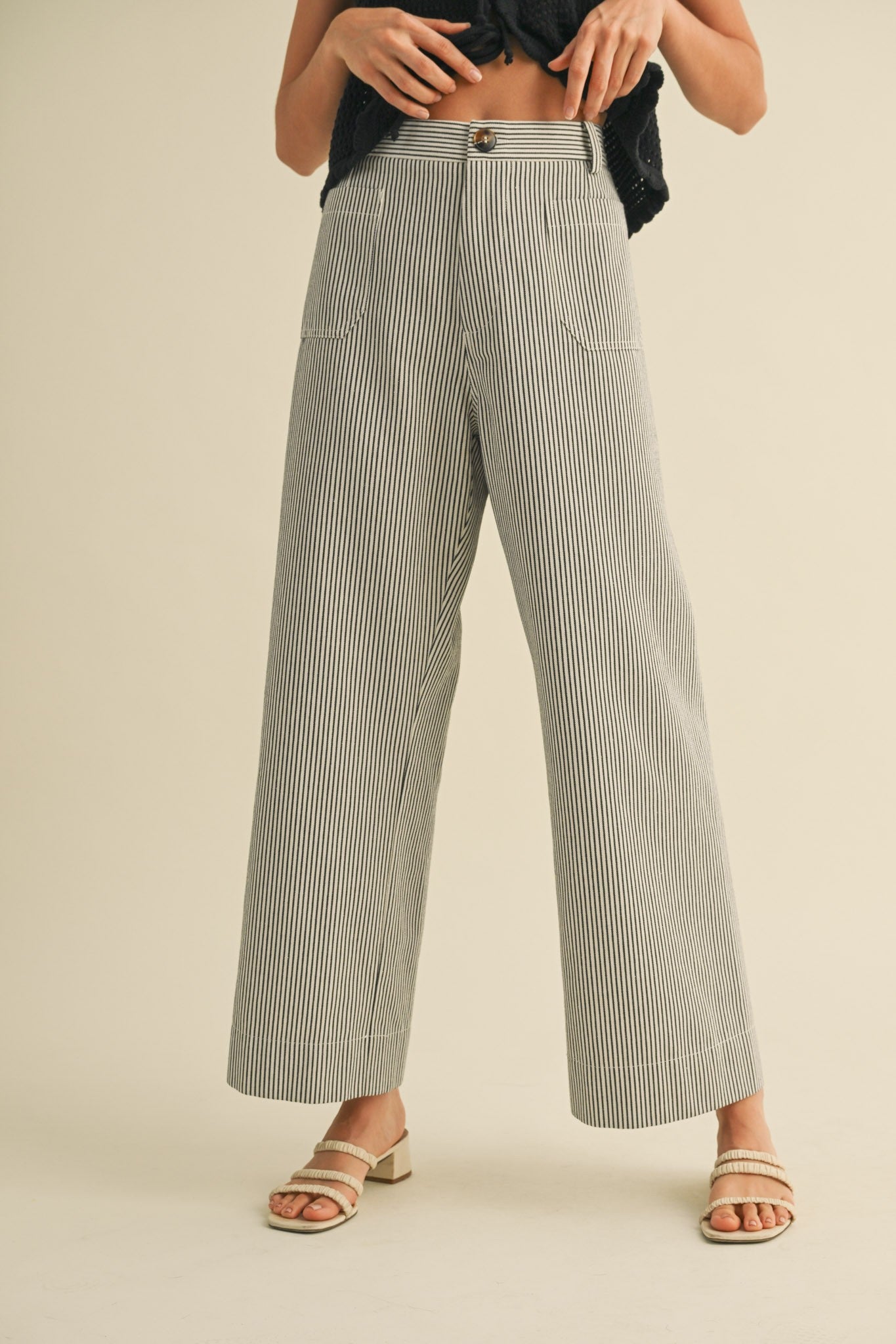 Jessica Striped Wide Leg Pants