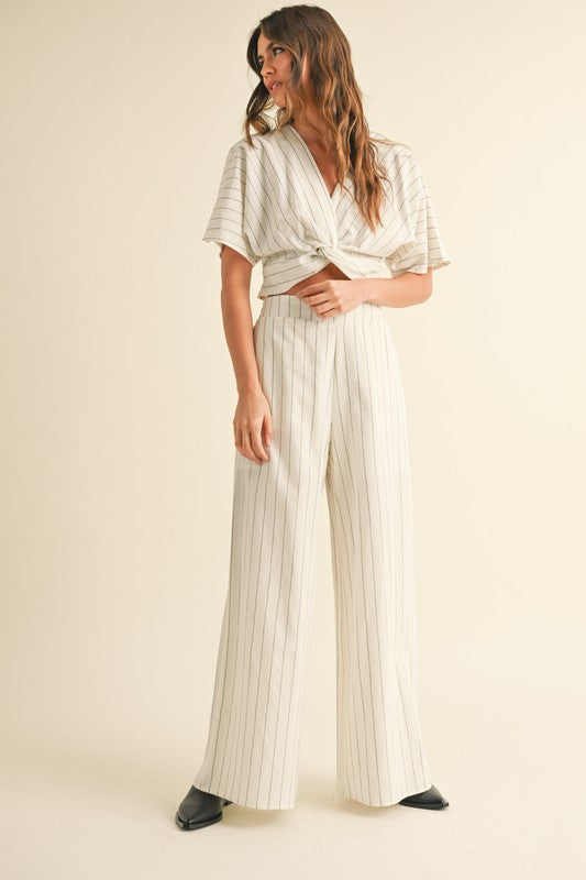The Harbor Stripe Wide Leg Pants