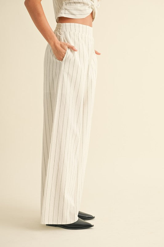 The Harbor Stripe Wide Leg Pants