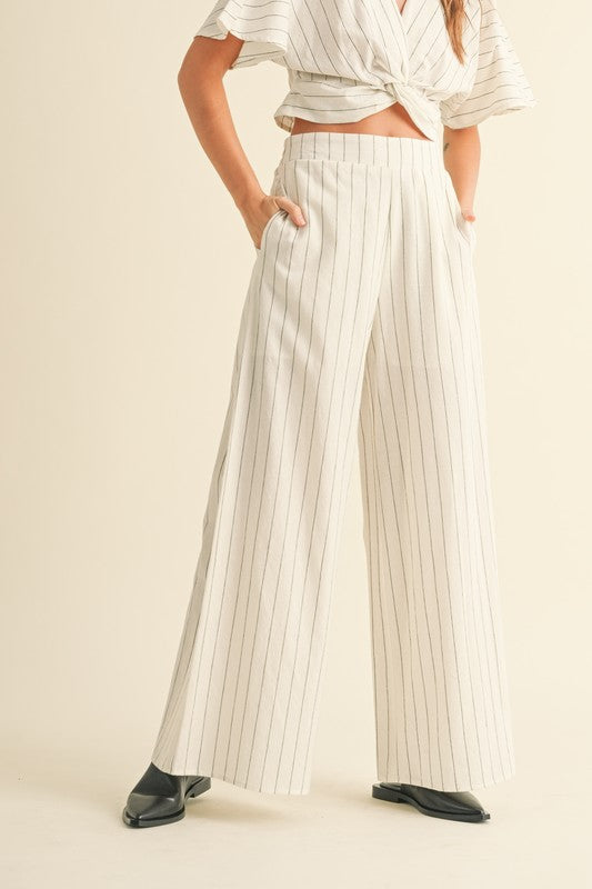 The Harbor Stripe Wide Leg Pants