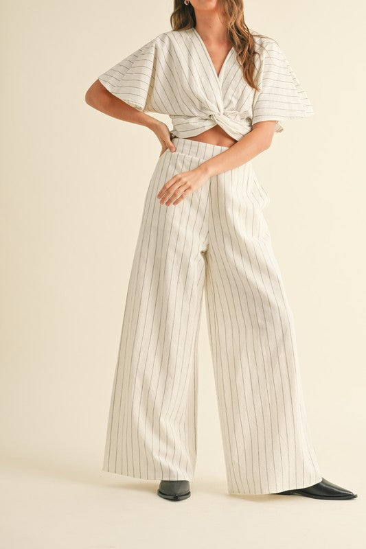 The Harbor Stripe Wide Leg Pants
