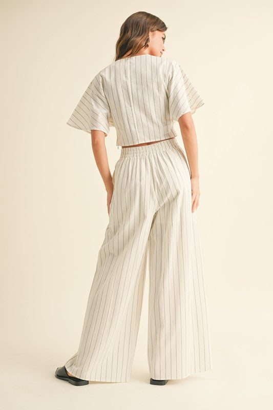 The Harbor Stripe Wide Leg Pants