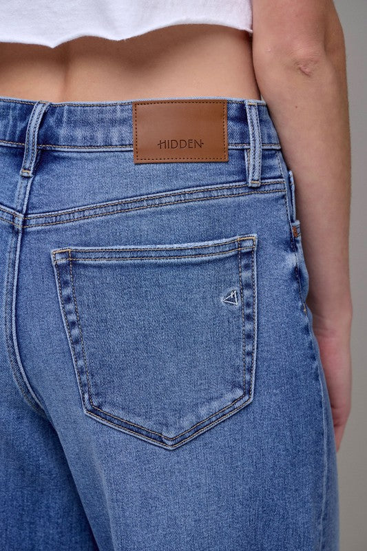 Nori Wide Leg Cuffed Jeans