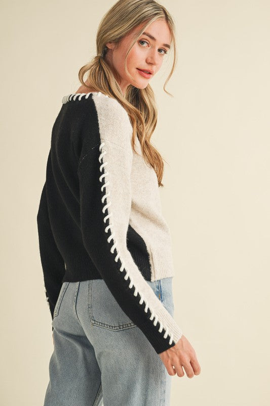 Stitch & Contrast Sweater