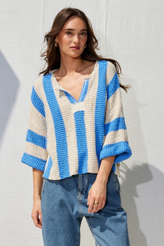 Seaside Stripe Knit Top