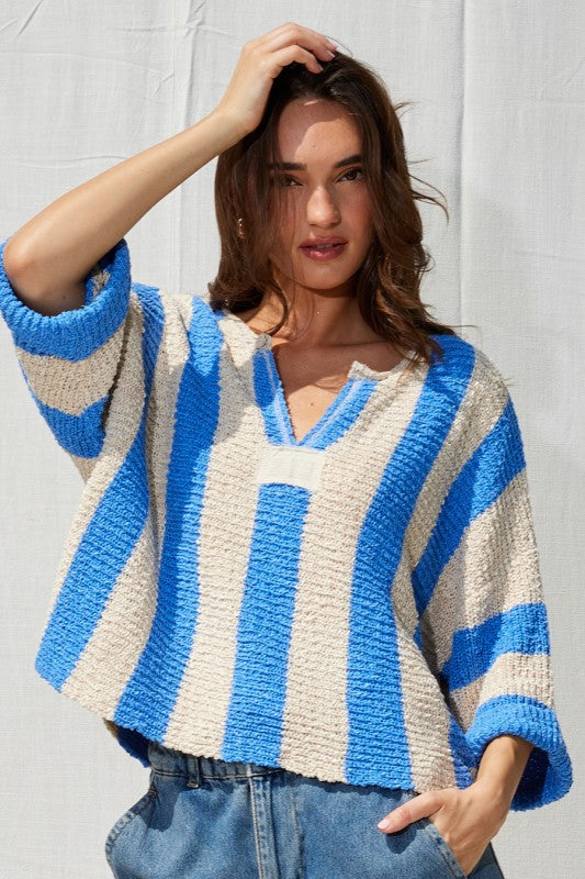 Seaside Stripe Knit Top