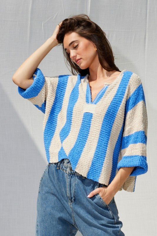 Seaside Stripe Knit Top