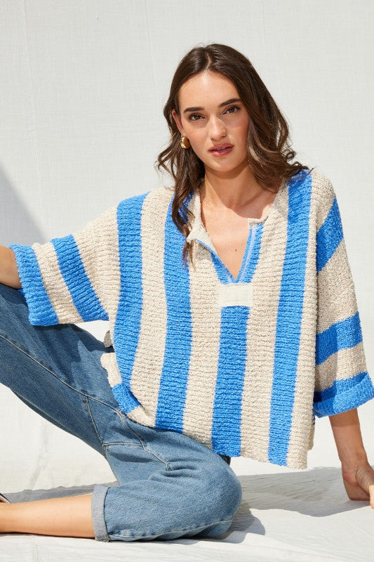 Seaside Stripe Knit Top