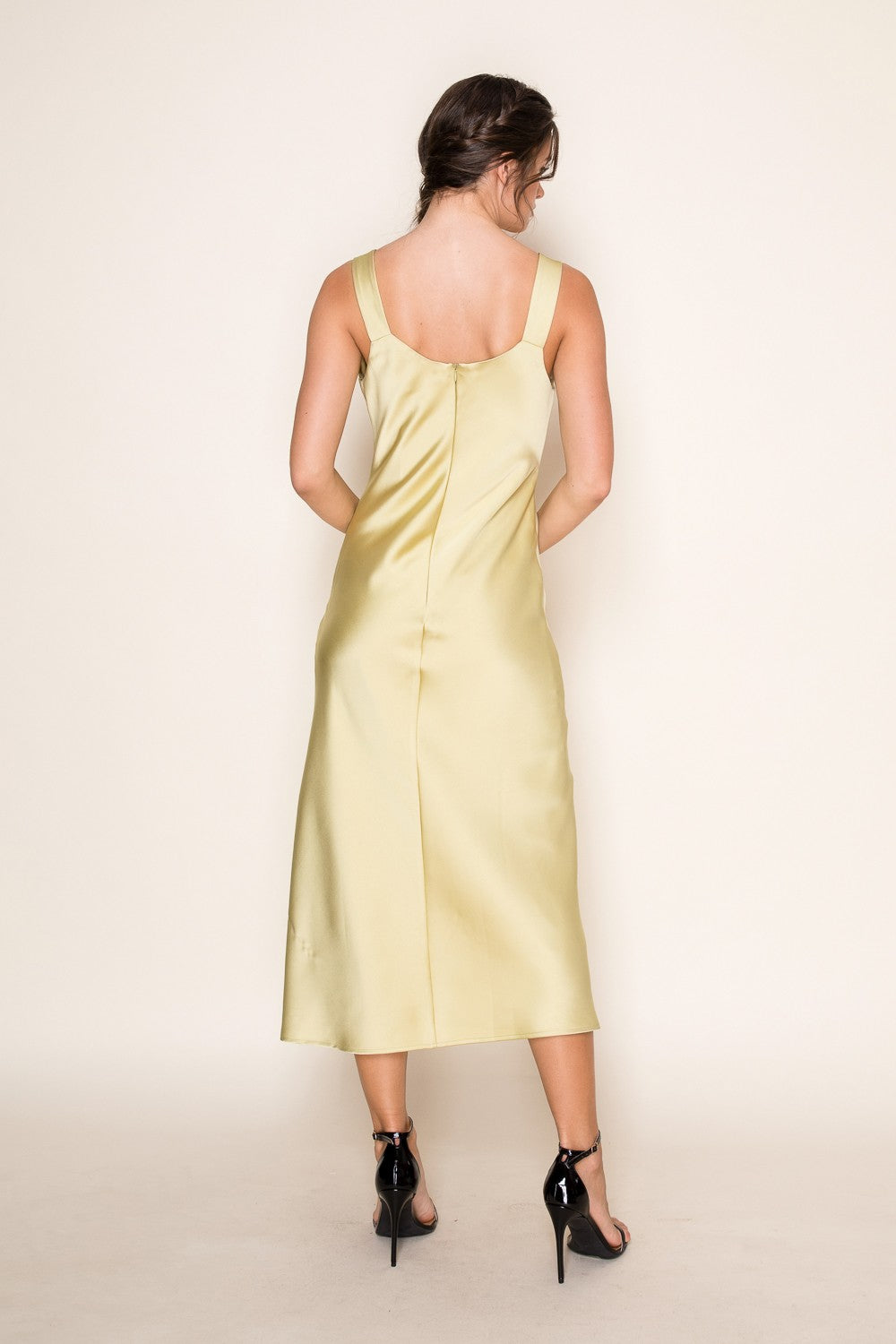 Sage Serenity Satin Dress