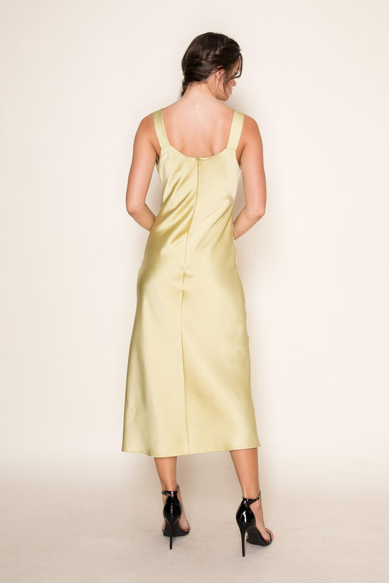 Sage Serenity Satin Dress