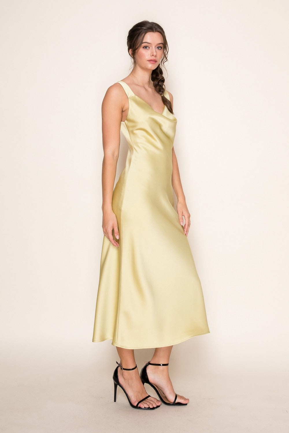 Sage Serenity Satin Dress