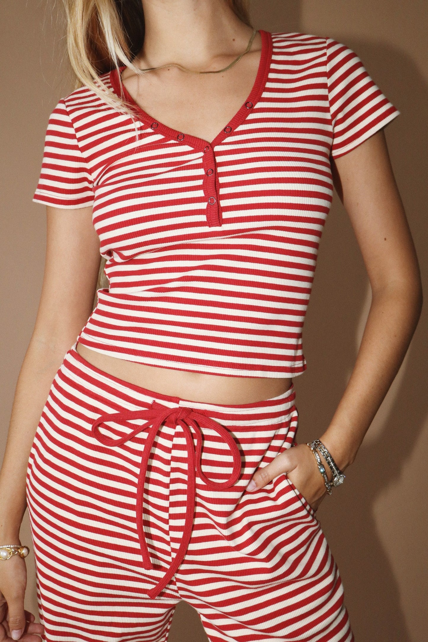 Cherry Stripe Top
