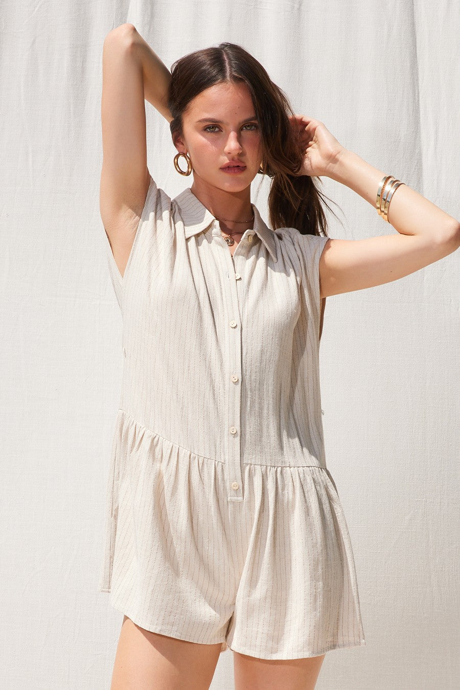 Sandy Shores Striped Romper