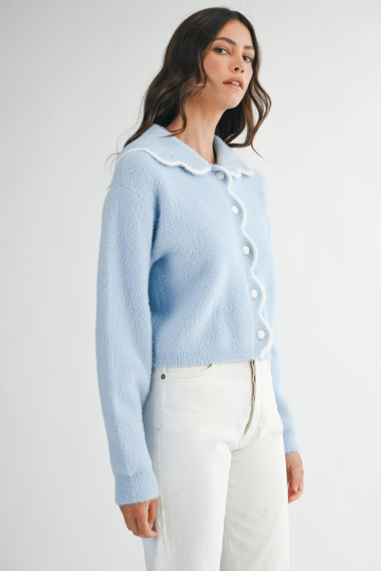 Sally Scallop Edge Collar Cardigan (PRE-ORDER - AVAILABLE 10/24)