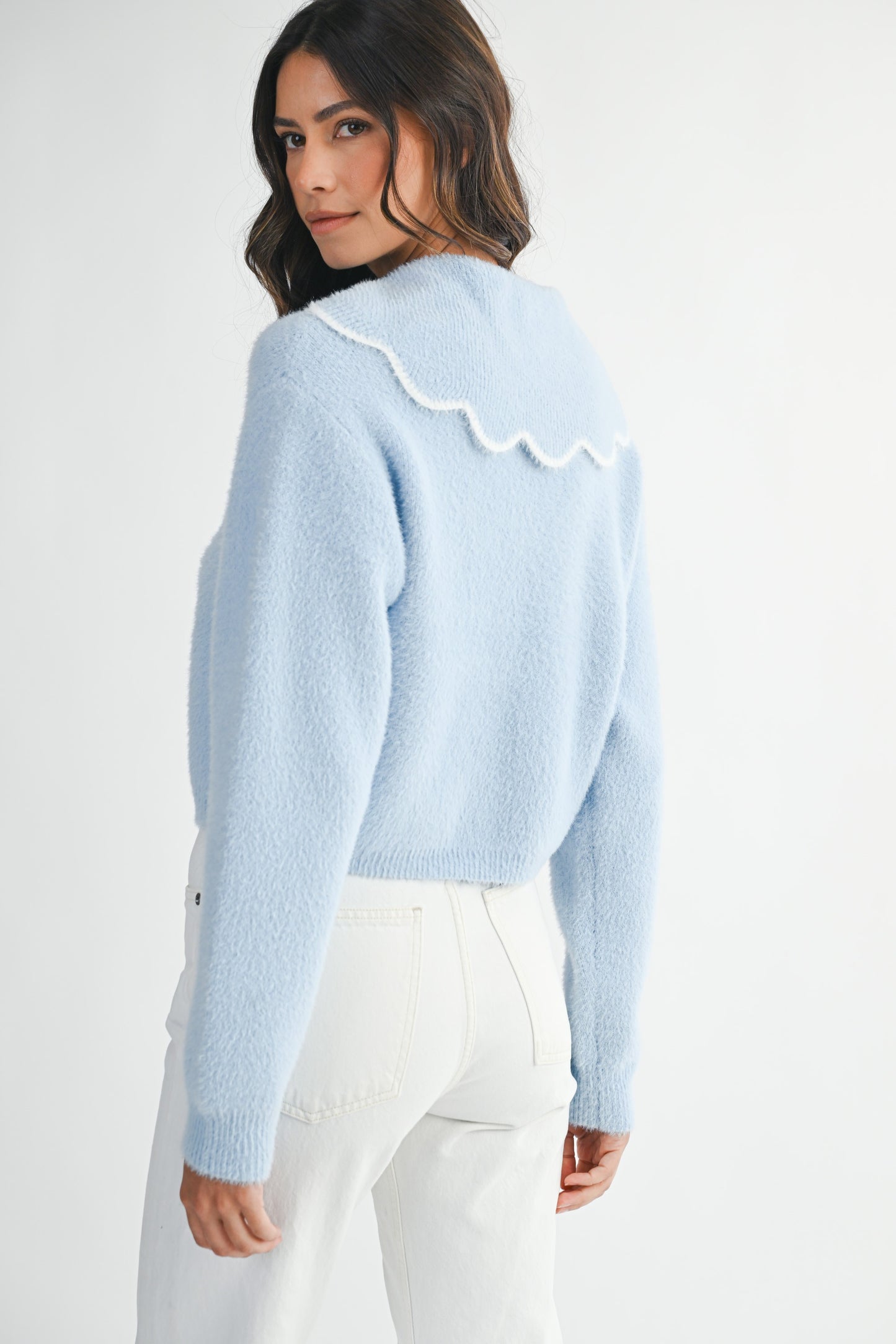 Sally Scallop Edge Collar Cardigan (PRE-ORDER - AVAILABLE 10/24)