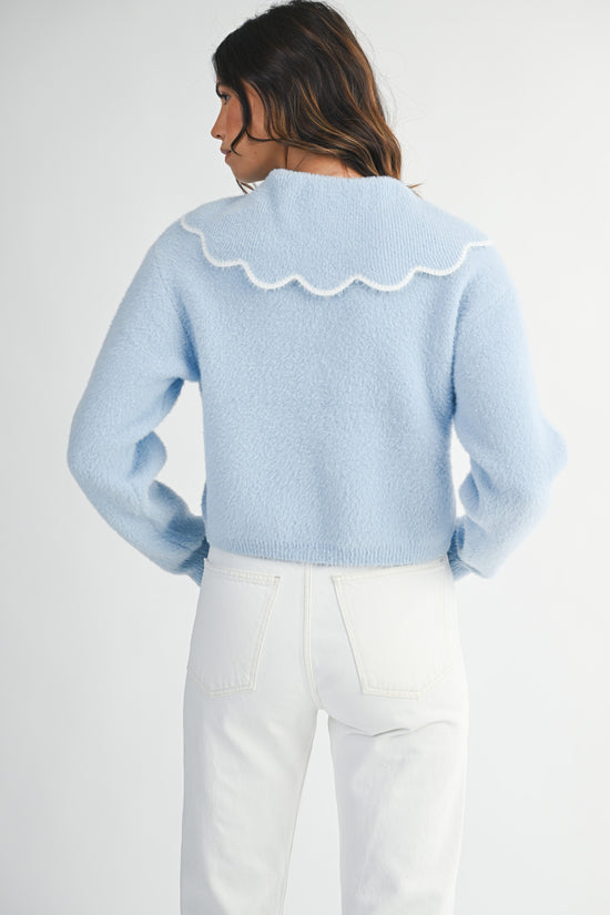 Sally Scallop Edge Collar Cardigan (PRE-ORDER - AVAILABLE 10/24)