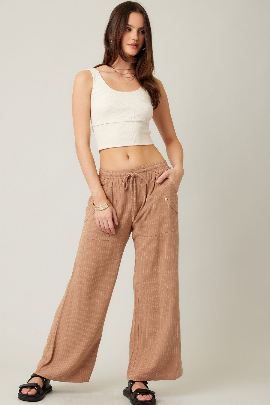 The Peyton Stripe Linen Pants
