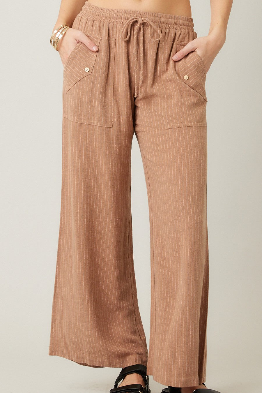 The Peyton Stripe Linen Pants