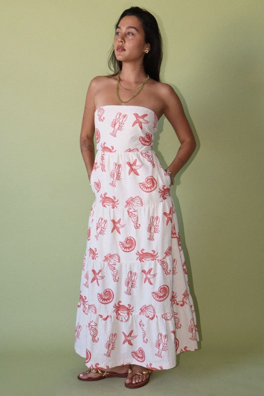 The Red Tide Midi Dress