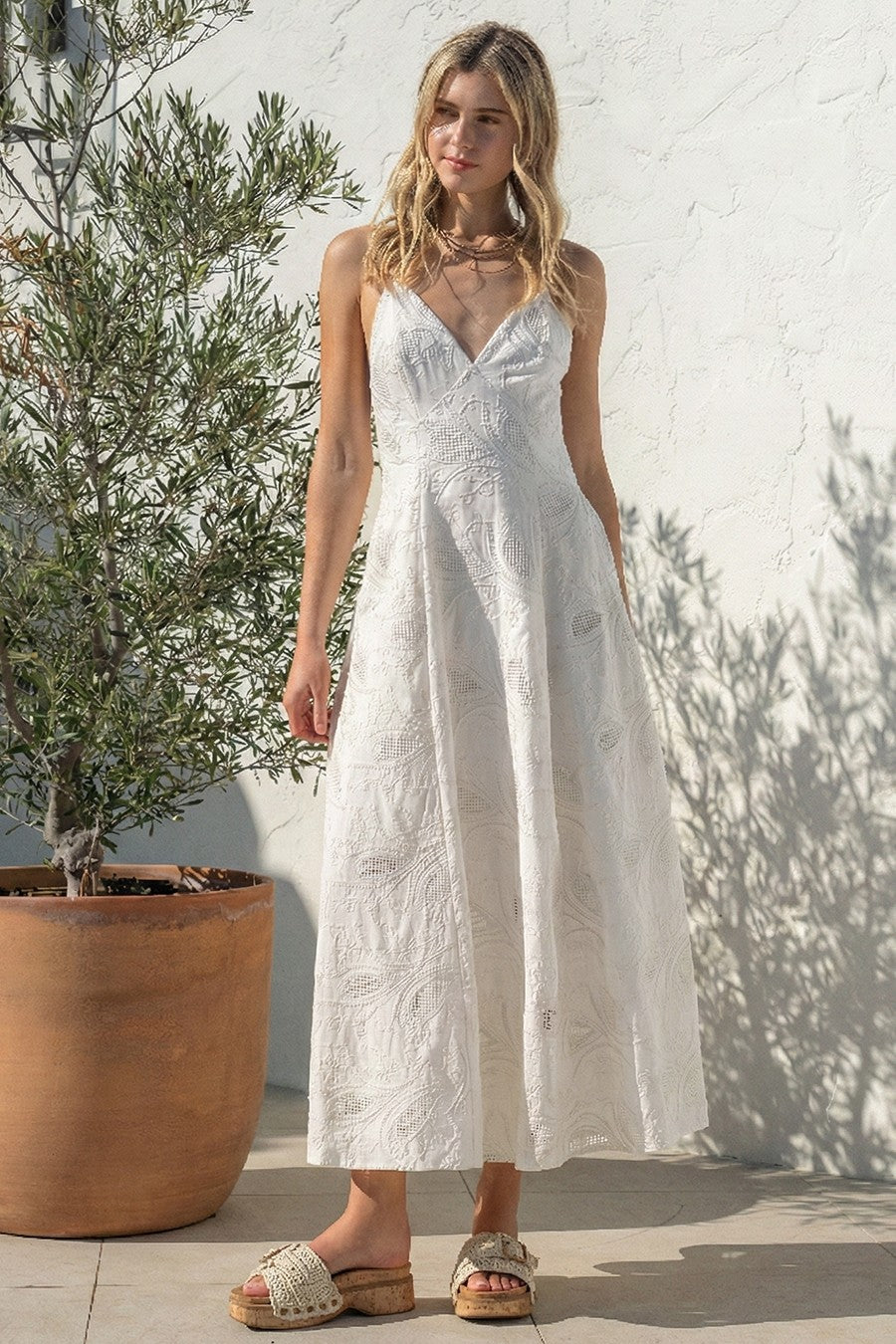 Lace Garden Midi Dress