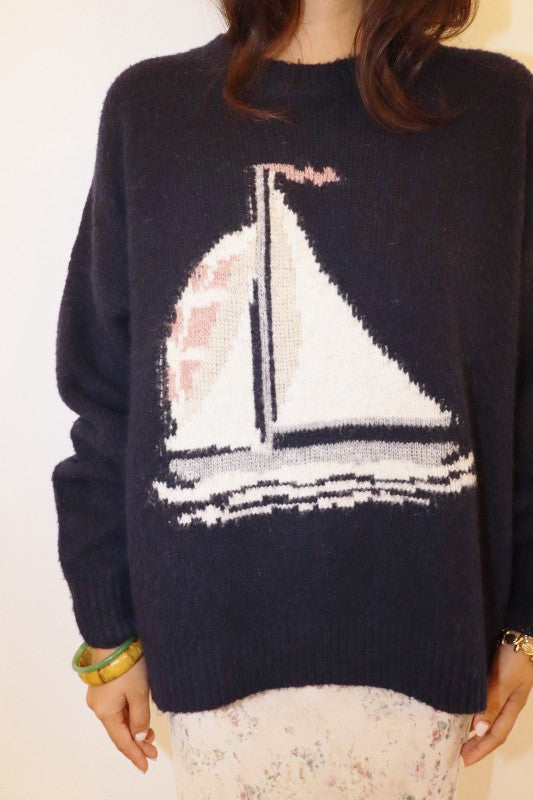 Sail Away Sweater - Navy