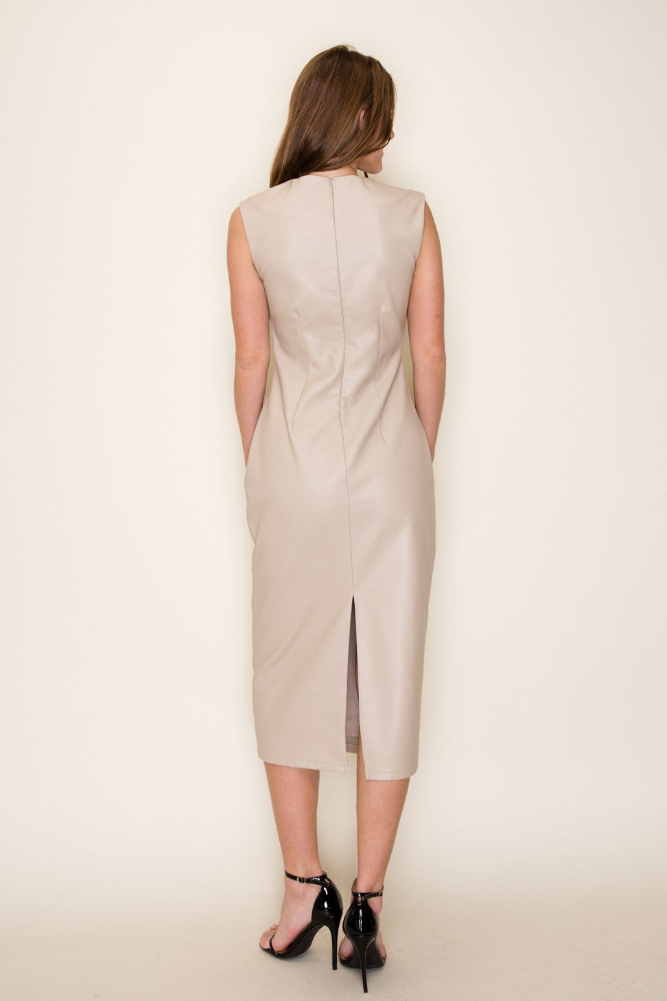 Sloane Faux Leather Midi Dress