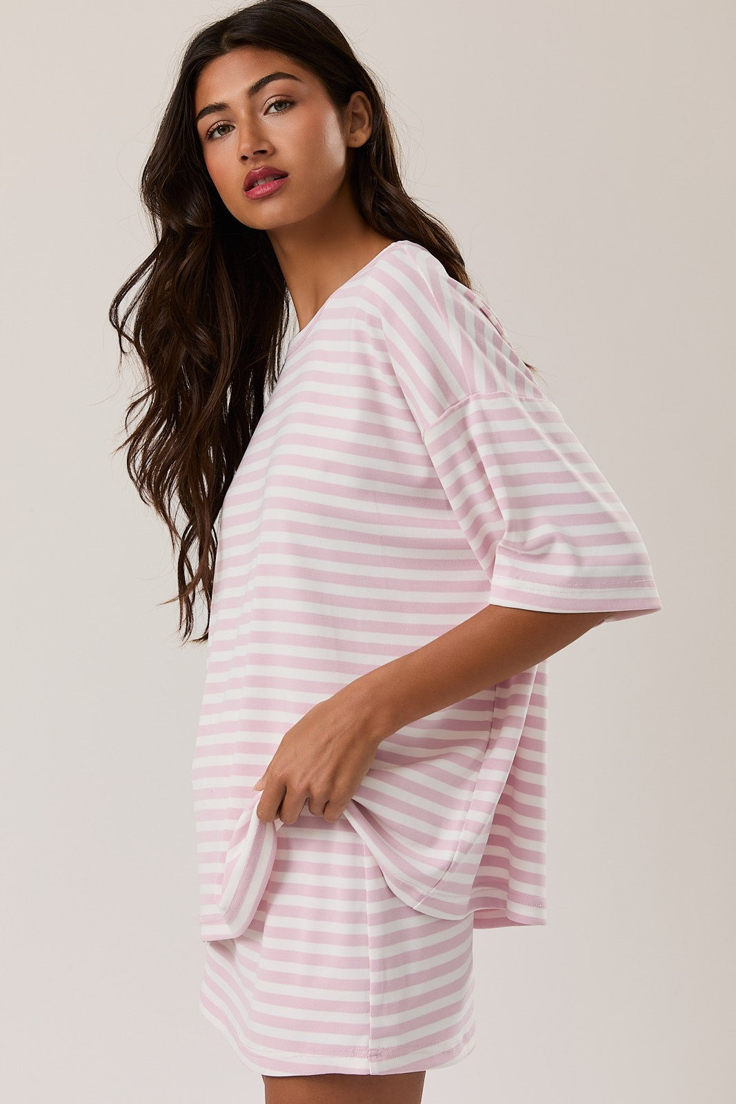 Pink Coastline Oversized Top