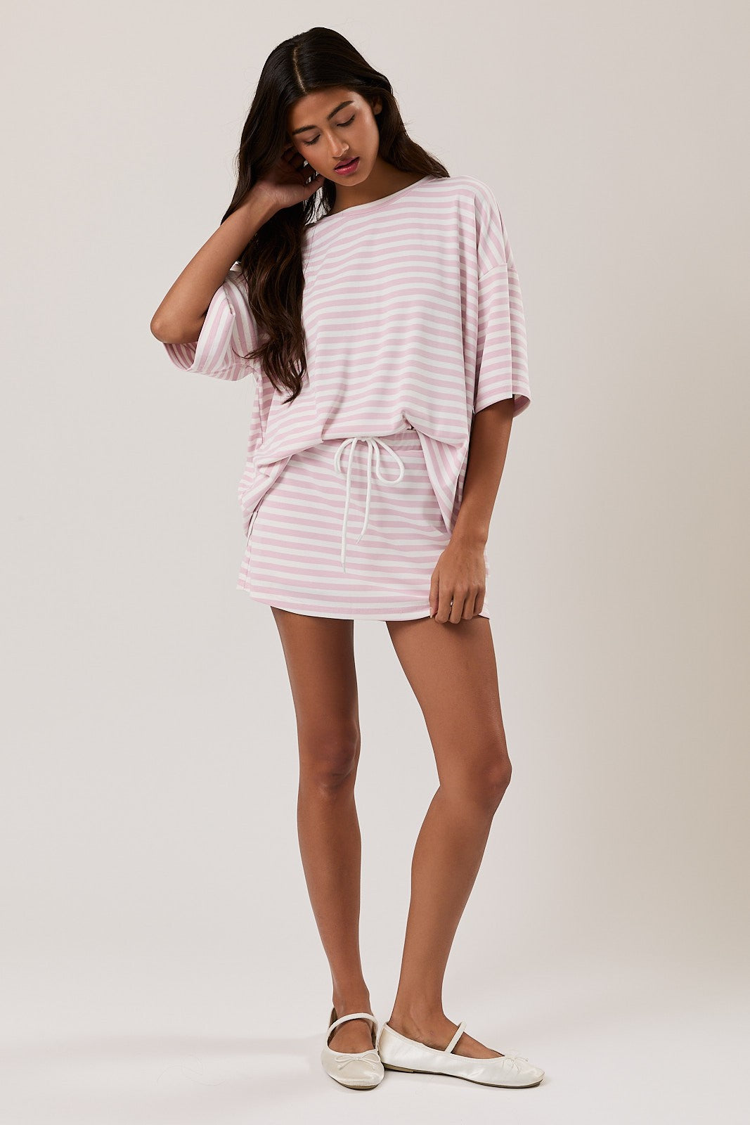 Pink Coastline Oversized Top
