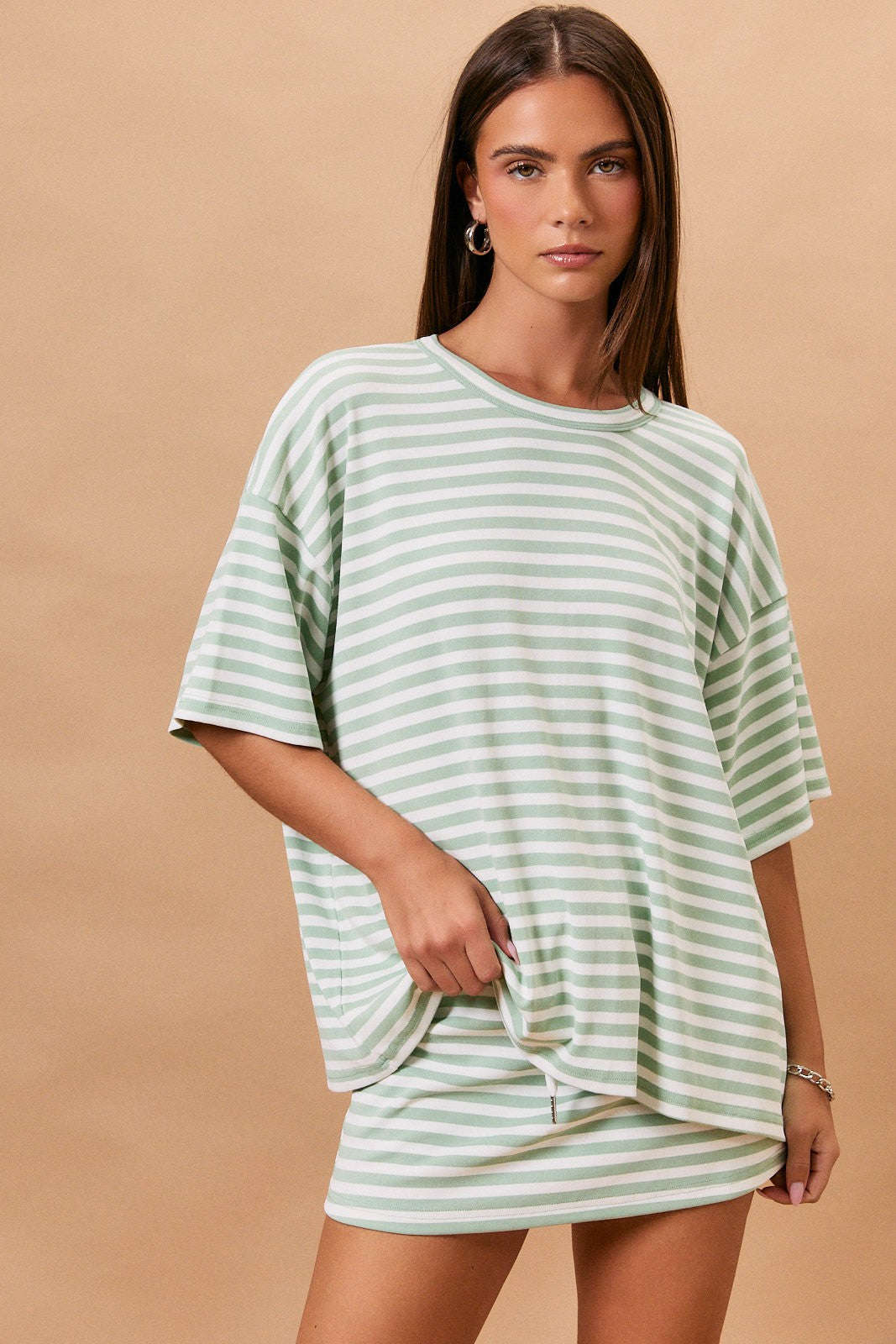Sage Coastline Oversized Top