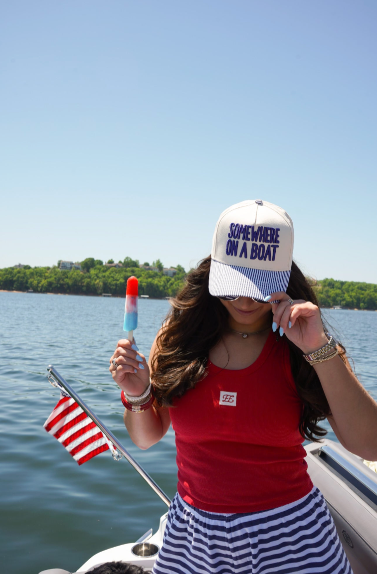 Somewhere On A Boat Hat