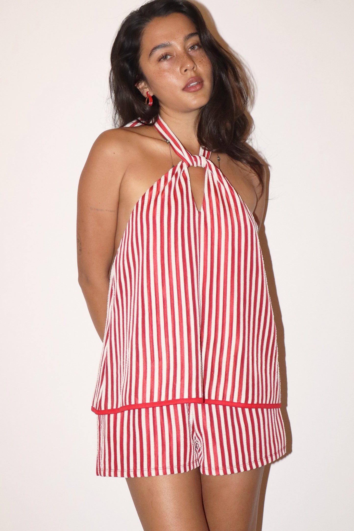 Boardwalk Red Romper
