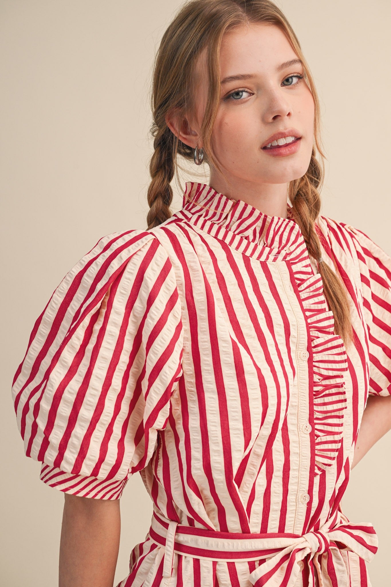 The Cherry Stripe Mini Dress - PREORDER (AVAILABLE TO SHIP 7/3)