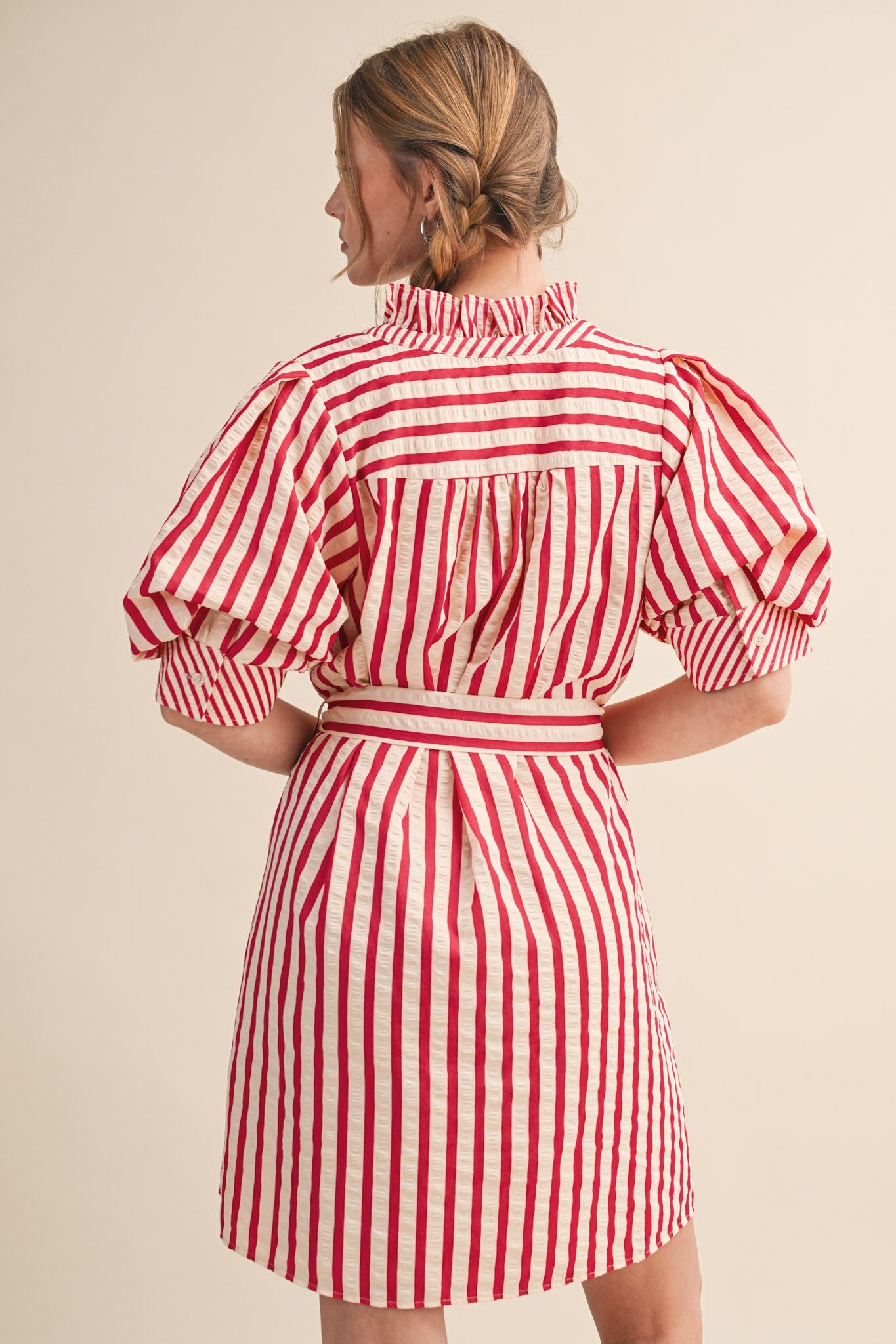 The Cherry Stripe Mini Dress - PREORDER (AVAILABLE TO SHIP 7/3)