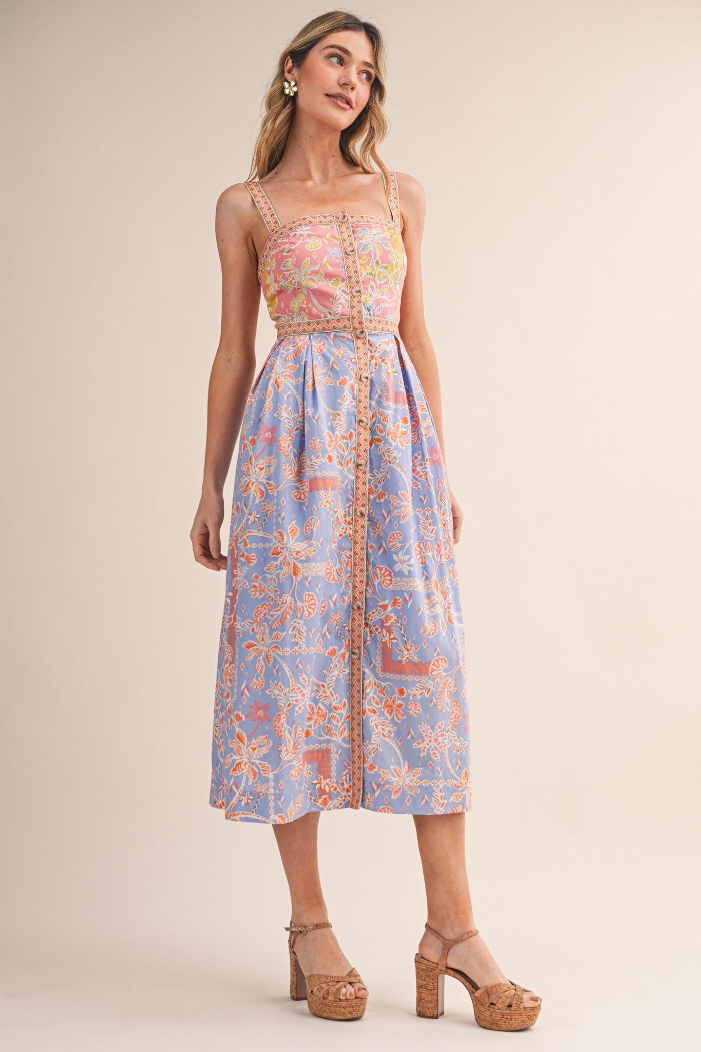 Sunset Garden Midi Dress