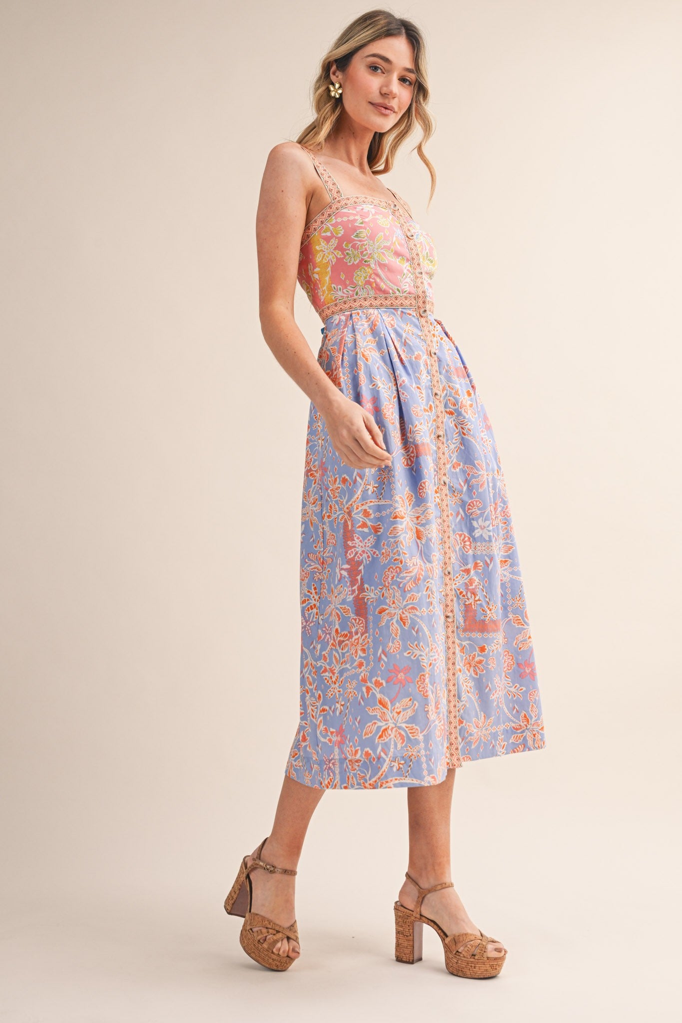 Sunset Garden Midi Dress