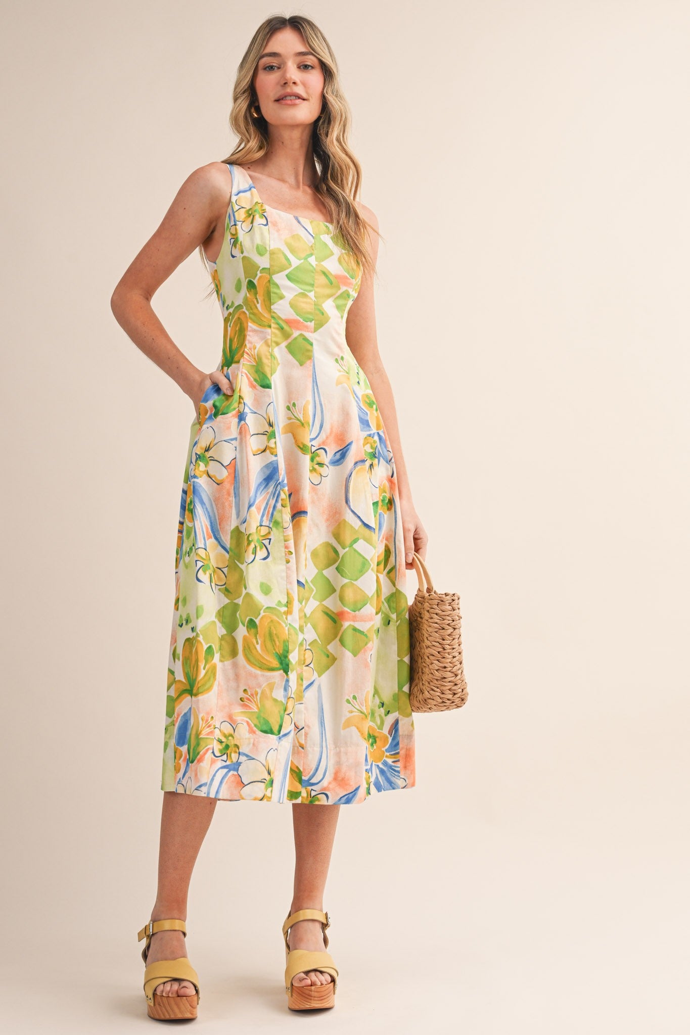 Citrus Coast Midi Dress