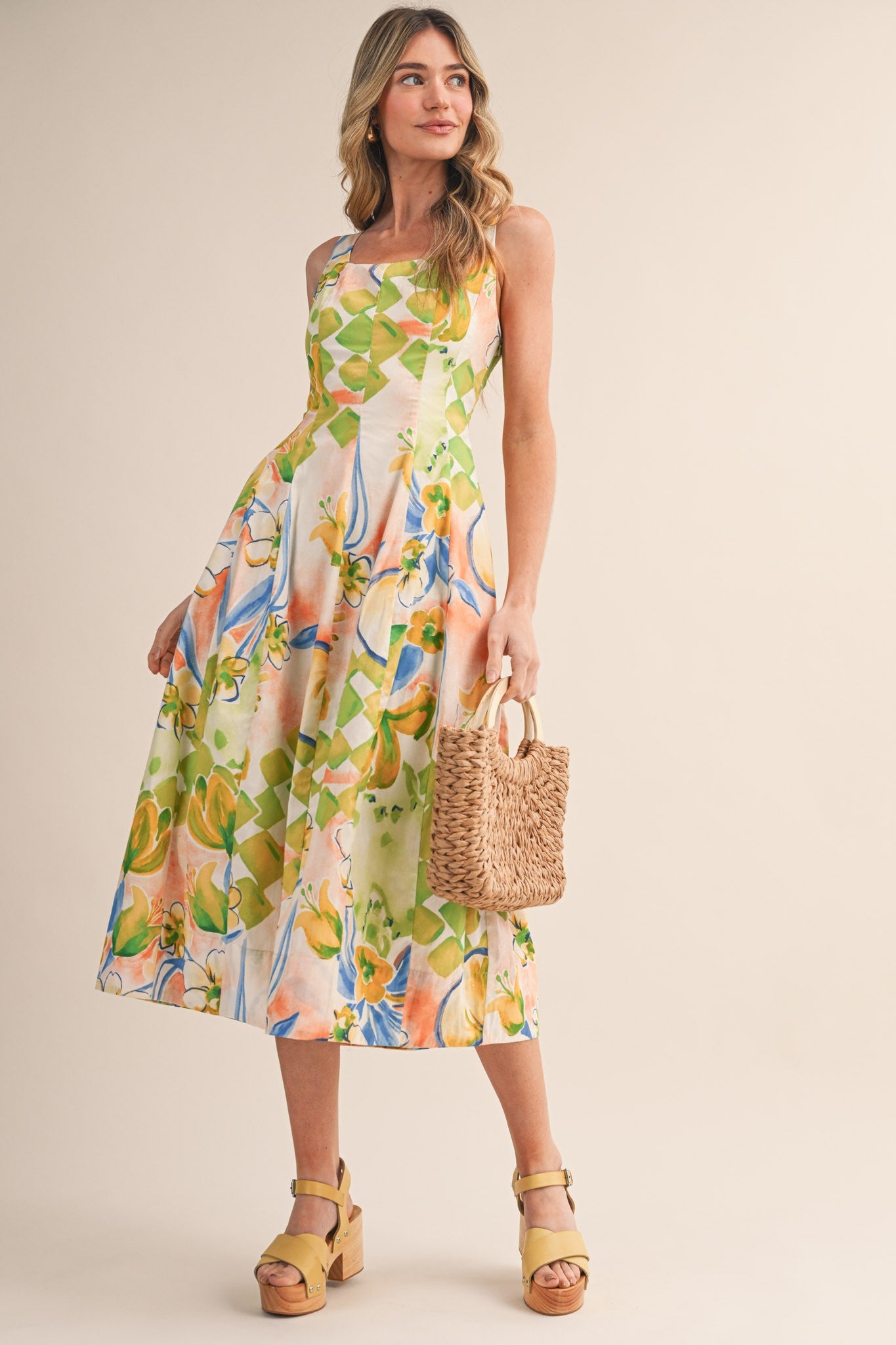 Citrus Coast Midi Dress